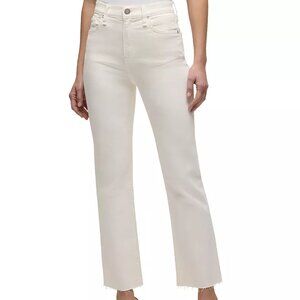 Hudson Remi High Rise Straight Ankle Jeans in Ecru